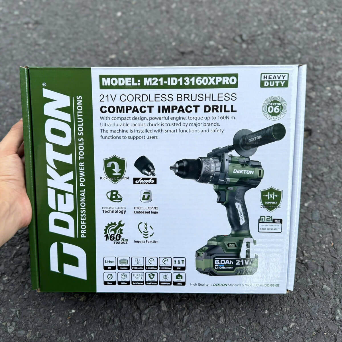 Máy Khoan Pin DEKTON M21-ID13160XPRO 21V Siêu Mạnh (160Nm) - Bản Nâng Cấp Chuyên Nghiệp - Ảnh 3